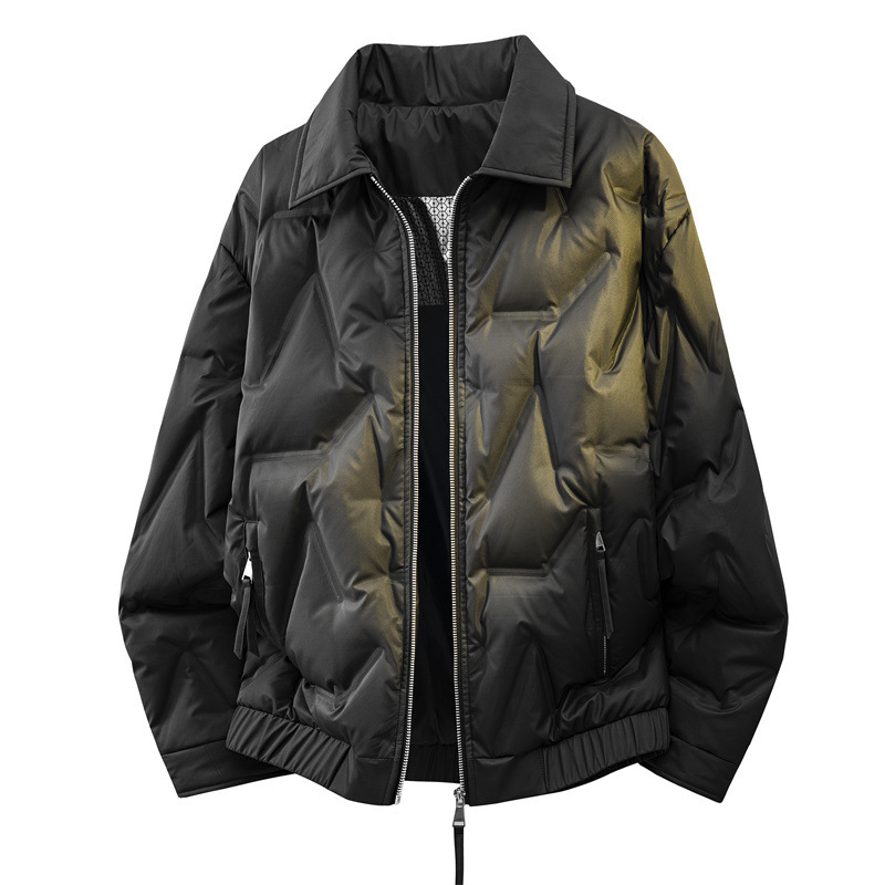 150kg New National Standard 90% down White Duck down Jacket Men's Plus Size Solid Color Warm Turn-Down Jacket Men
