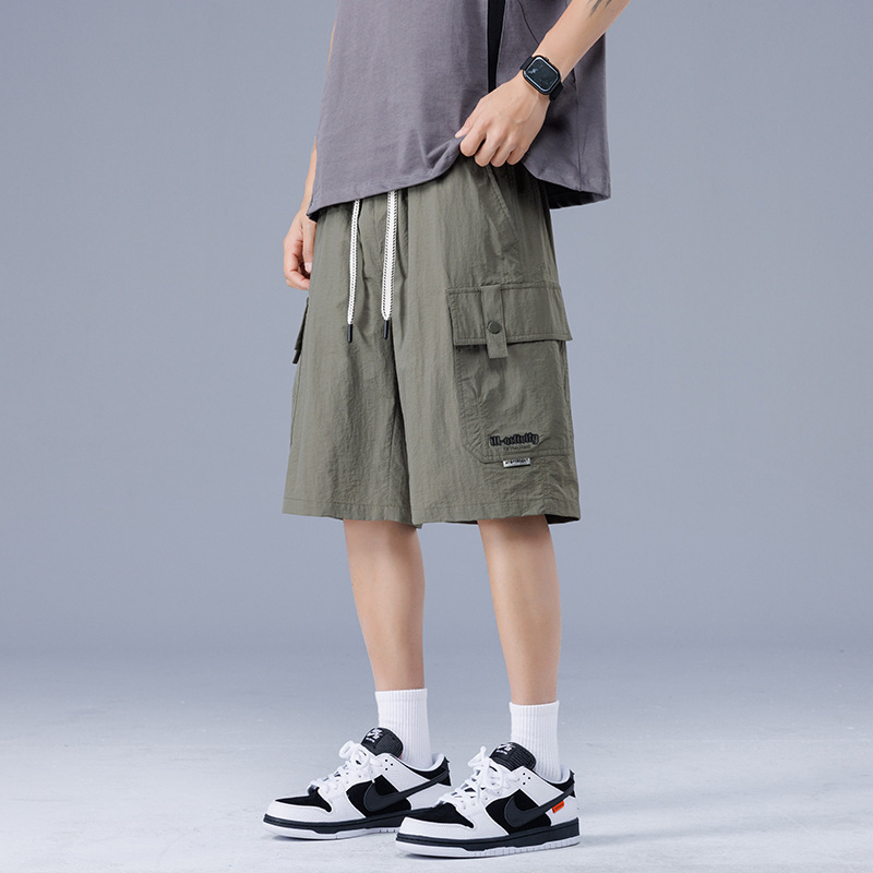 Summer Loose-Fitting Five-Point Pants for Men, Trendy Student Brand Casual Work Shorts, Men's Wide-Leg Beach Shorts Summer Loose-Fitting Five-Point Pants for Men, Trendy Student Brand Casual Work Shorts, Men's Wide-Leg Beach Shorts