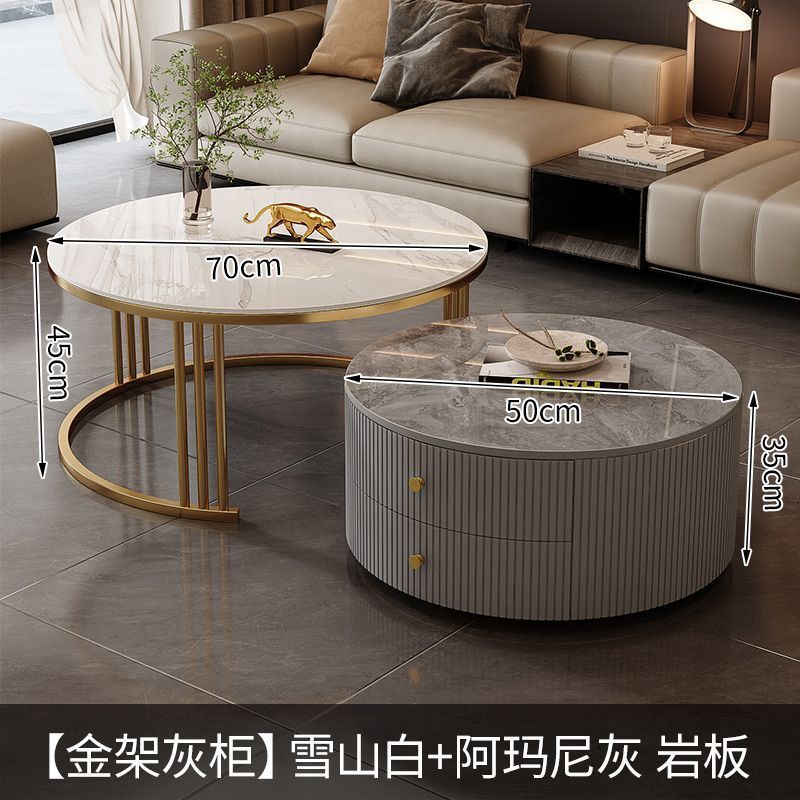 골드 프레임 그레이 캐비닛 (아르마니 그레이 + 스노우 마운틴 화이트)