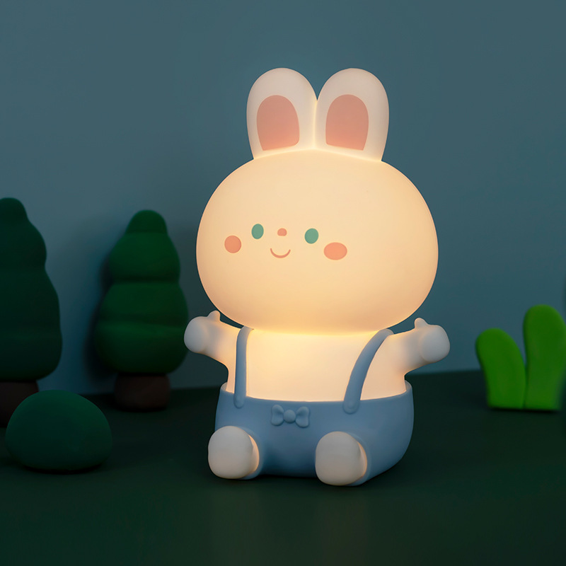 Luz de noche USB recargable silicona palpitación dormitorio cabezal de cama para niños protección de ojos atmósfera de alimentación de luz de noche lámpara de escritorio lámpara de baño