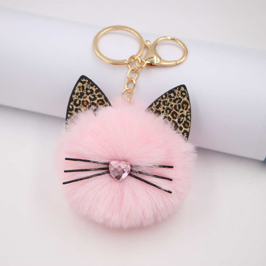 Leopard Cat Beard Plush Cat Paw Bag Pendant Keychain Diy Plush Custom Wholesale Ornaments display picture 5