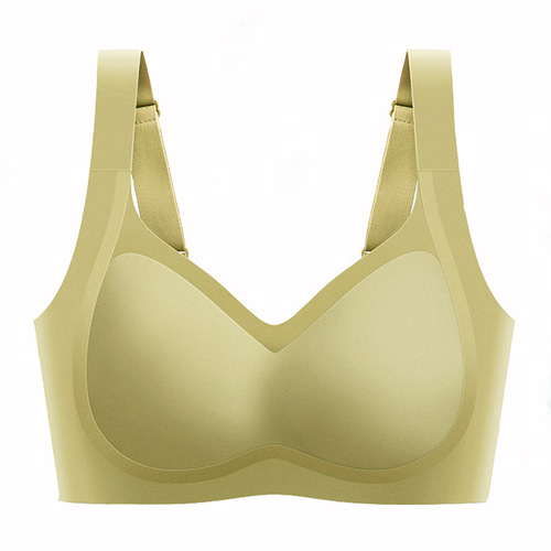 Large breasts showing small breasts underwear without wires women's fixed cup anti-sagging small breasts thin seamless push-up bra
