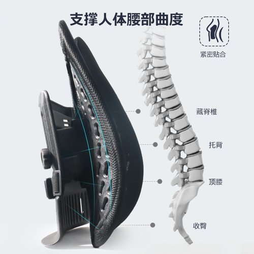 Human Engineering Waist Rest Office Long Sitting Waist Protection Car Airbag Waist Pillow Full Cover Breathable Automotive Products 