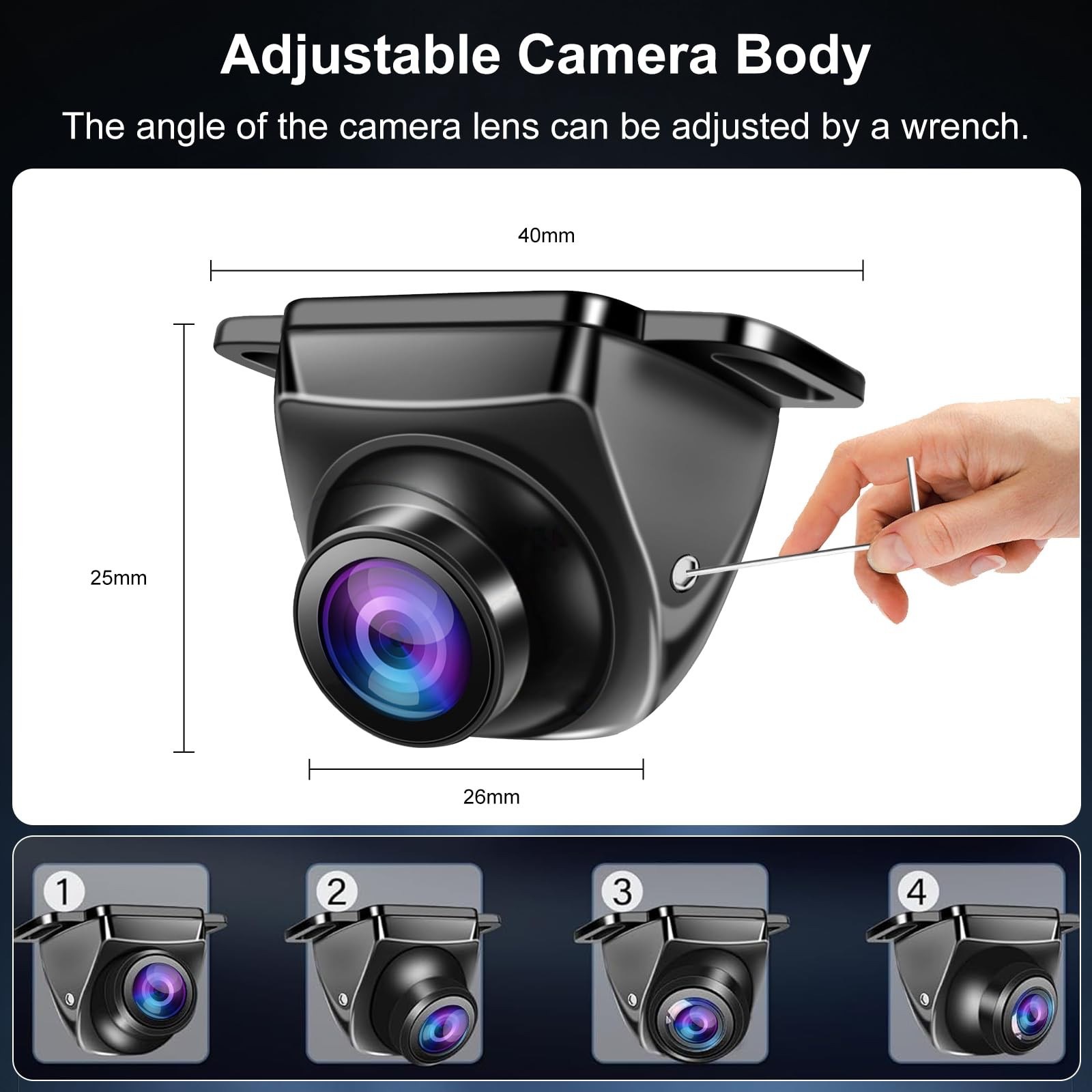 Universal Korean-style external right-side blind spot AHD1080P high-definition night vision waterproof car rearview camera