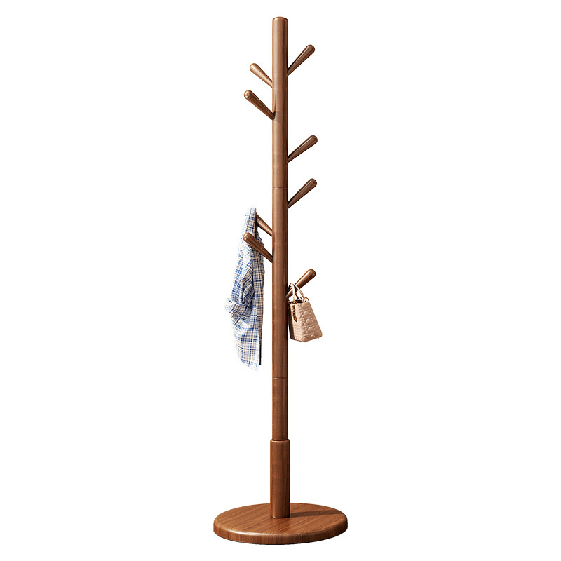 Perchero perchero de madera maciza simple vertical de piso a techo Dormitorio de casa Dormitorio de alquiler Balcón Tendedero