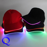 LED发光帽子亚马逊货源夜光闪光鸭舌帽批发 派对时尚LED棒球帽子