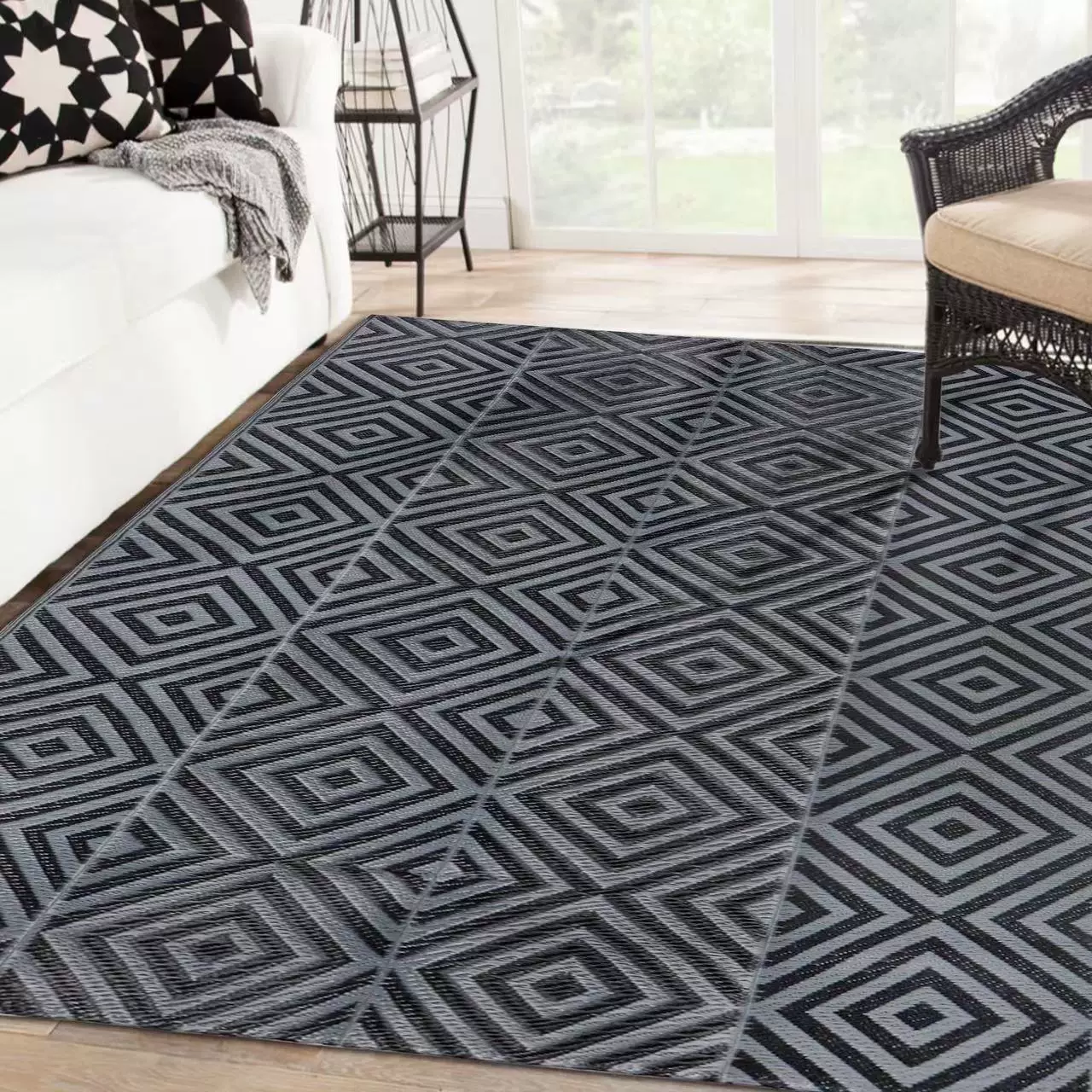 四边形沙滩垫野餐垫户外春游便携防潮休闲创意庭院房车天幕露营垫