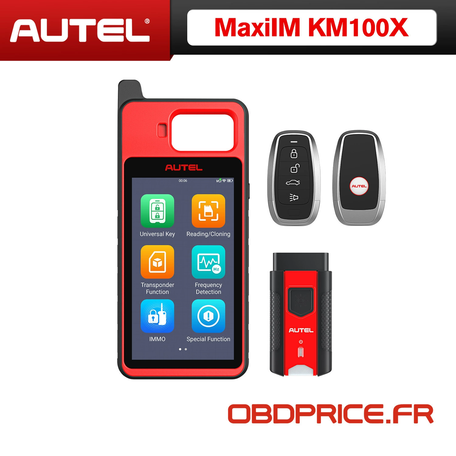 AUTEL KM100X Программатор ключей IMMO для создания ключей, диагностический инструмент для автомобилей с защитой от угона