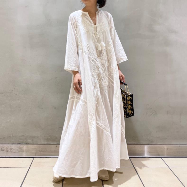 In stock good quality Japanese and Korean style fashionable loose slimming dress 2022 summer new national style retro cardigan dress In stock good quality Japanese and Korean style fashionable loose slimming dress 2022 summer new national style retro cardigan dress