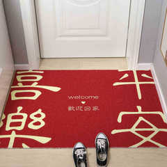 絲圈地墊中式家用紅色入戶地墊高級感耐髒可裁剪防滑墊一件代發