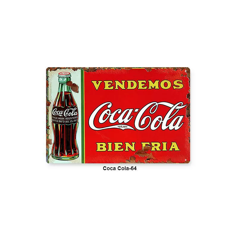 Настенная полка с изображением Coca‑Cola, винтажная поцарапанная металлическая плакат, 20×30 см