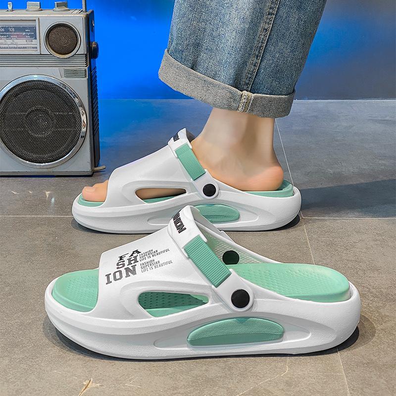 Zapatillas de hombre de comercio exterior de estilo explosivo transfronterizo, chanclas, zapatos de playa de verano antideslizantes y resistentes al desgaste, pies no apestosos, cabello de alta calidad