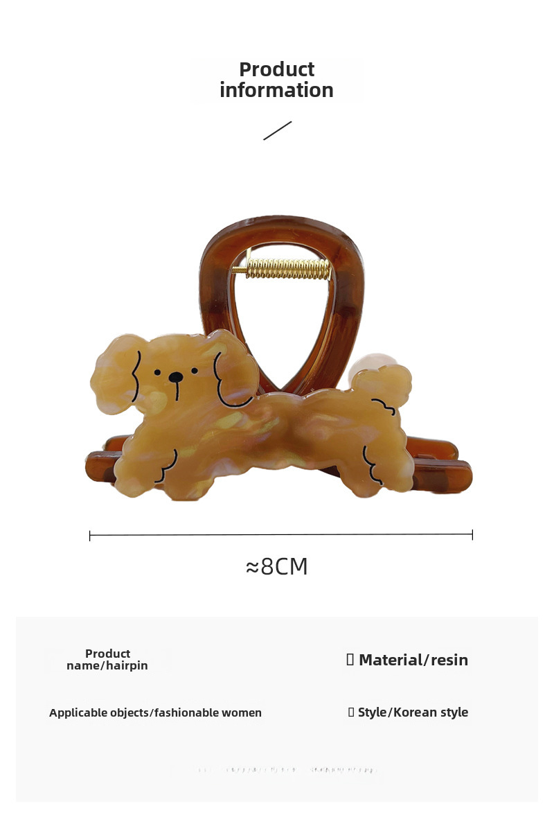 Forcina per capelli a forma di cucciolo di gatto con cartone animato, per bambini, con disco per capelli da donna, media e piccola, a forma di squalo_voghion.com