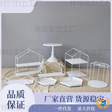 ✅甜品架白色金属铁艺台摆件展示架欧式下午茶蛋糕点心冷餐茶歇摆