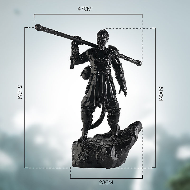 ブラック神話孫悟空装飾品ゴールデンフープスティックフィギュア孫悟空バッターウィンファイターeスポーツルームホームリビングルーム装飾|undefined