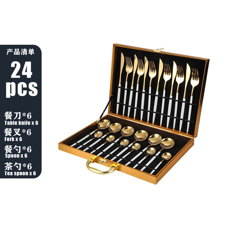 [금 나무 상자]-백금 24pcs