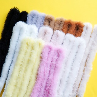 20mm Imitation Rabbit Fur Twist Stick Ultra-Dense Plush Ultra-Thick Hair Root Handmade DIY Hair Strip Teddy Dog ​​Doll Material Package