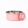 Dog bowl anti -overturned can be fixed with dog pot dog cage stainless steel drink bowl pet bowl pet products wholesale