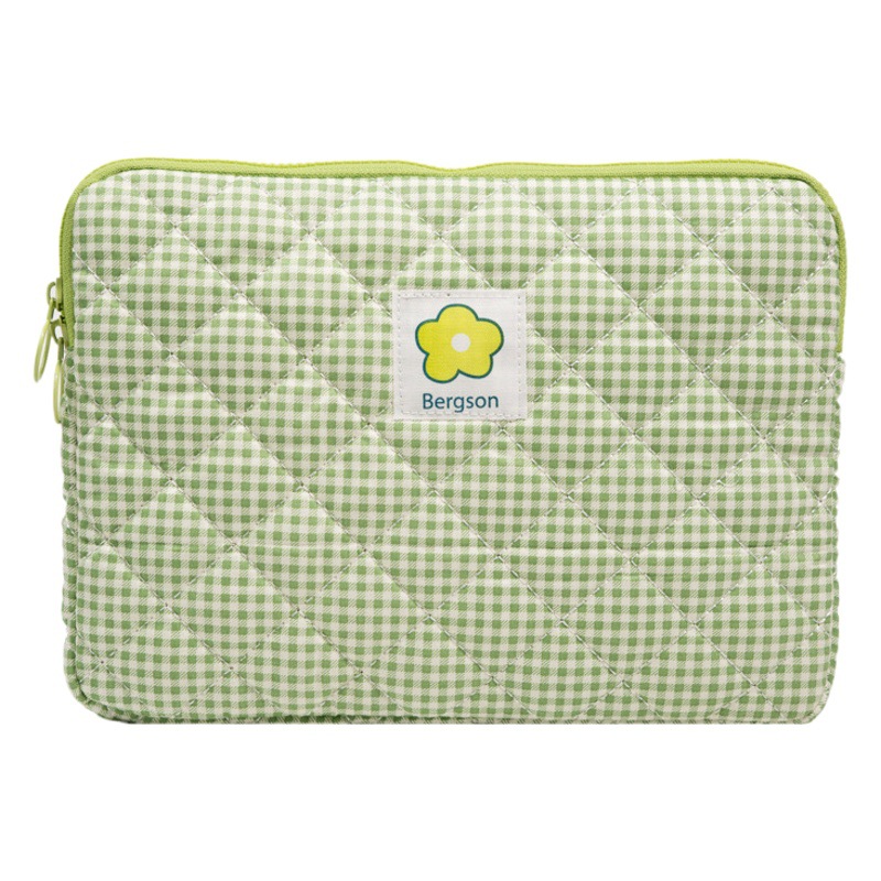 ins style new Plaid floral hand-held file bag 13-inch laptop bag tablet 11ipad liner bag