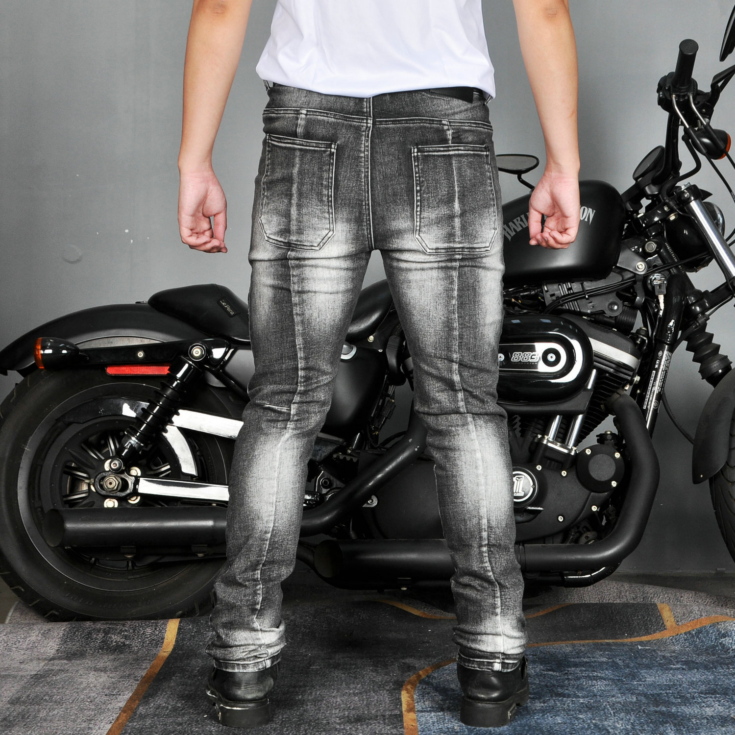 VOLERO jeans para motocicleta para hombres y mujeres herramientas de múltiples bolsillos para montar en motocicleta pantalones anti-caída equipo de protección de silicona