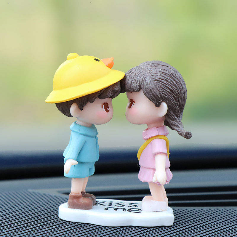 Cute Cartoon Personality Colorful Balloon Couple Car Ornaments Women's Light Luxury Car Interior Decoration