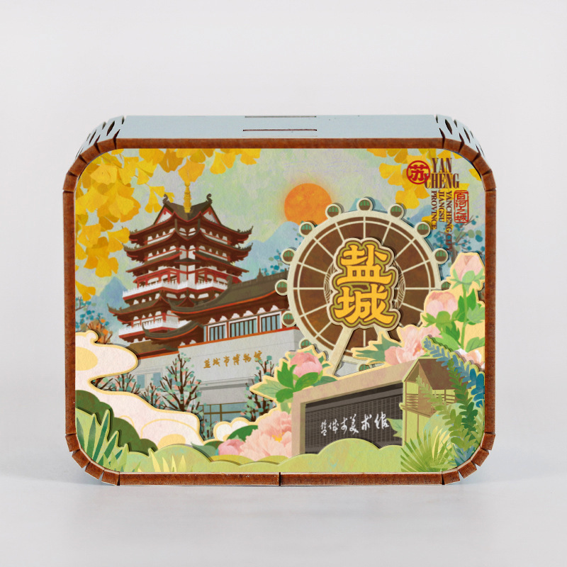 オリジナルアモイ重慶南京西安都市動態オルゴールオルゴールオルゴール観光記念品|undefined