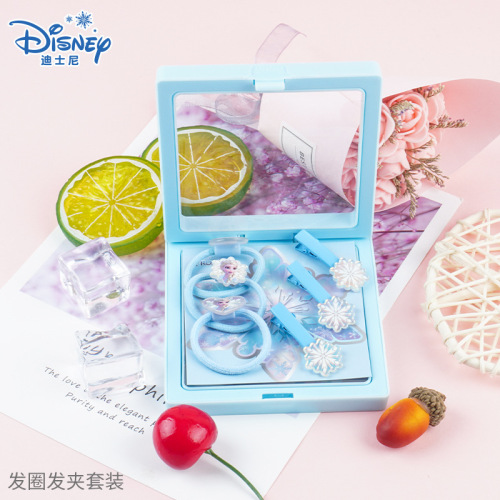 Frozen Children's Hair Accessories Set Elsa Earrings Hair Clips Disney Cute Girls Gifts Wholesale
