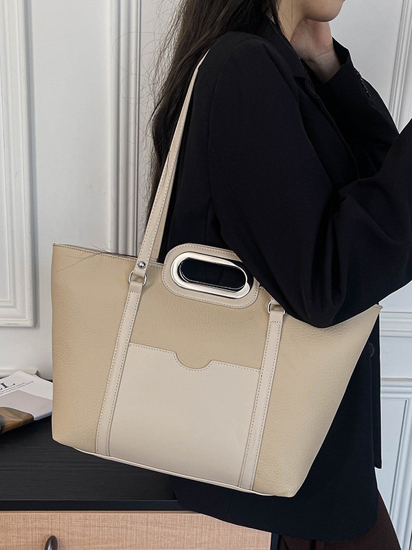 Bolso retro de gran capacidad para mujeres 2026 primavera nueva moda simple, lujoso, ligero y versátil bolso de hombro bajo la axila