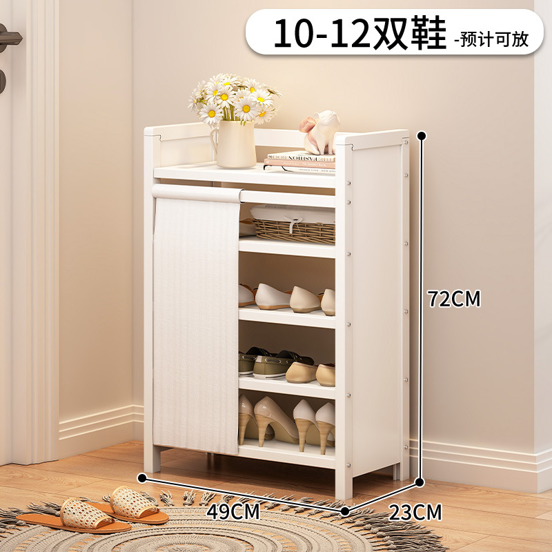 Estante de almacenamiento de almacenamiento para sala de estar doméstica sin instalación de porta de entrada del gabinete de zapatos multicapa estante de almacenamiento de suelo simple