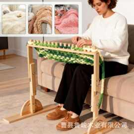 木质毛毯编织架纱线绕线器母亲节毛毯编织固定框架短棒编织毛线架