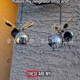 太阳能蜜蜂铁艺挂灯 花园动物造型灯 Solar Bee Hanging Light168