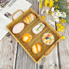 Phoenix Pattern Craft New Wholesale Wicker Basket Hand-woven Bread Basket Wicker Fruit Basket Wicker Fruit Basket