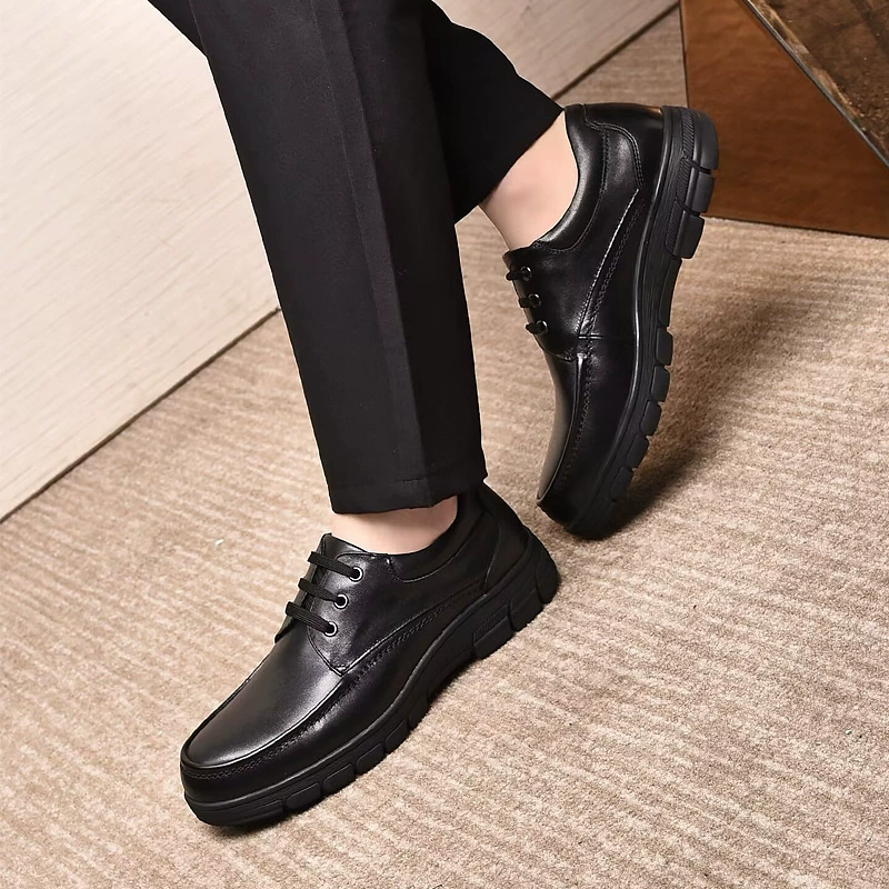 Shoes for leisure for leather shoes, footwear, autumn, cowhide, genuine leather