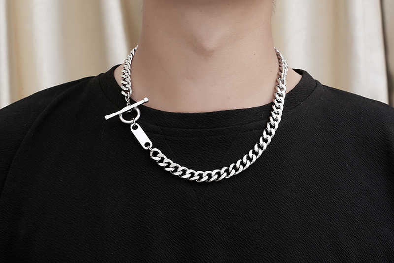 Hip-hop Rock Geometric Titanium Steel Polishing Chain Men's Necklace display picture 2