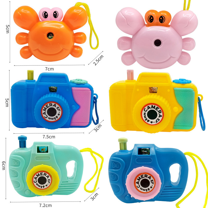 Children's Movie Viewing Small Camera Cartoon Crab Shape Nostalgic Small Gifts Street Stall Toys Kindergarten Activity Small Prizes