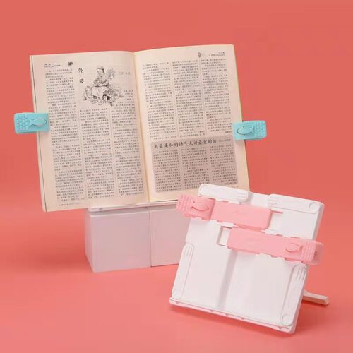 Reading rack folding reading bookshelf children's reading anti-myopia rack student textbook reading stand desktop book clip rack