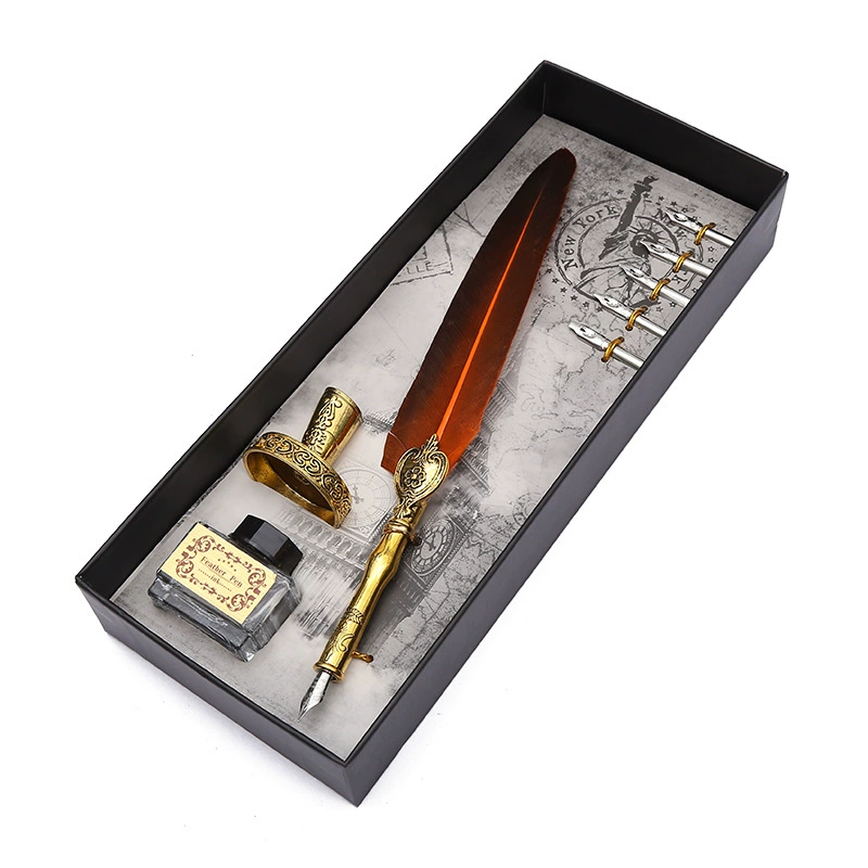 Retro writing brush, creative design set, 2022 collection, Birthday gift