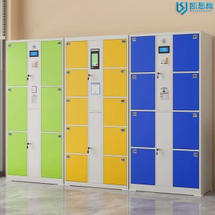 超市电子存包柜人脸识别智能存包柜微信扫码物品寄存柜商场储物柜-阿里巴巴