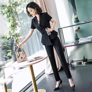 High-End Business Attire Women's Suits Fashionable Short-Sleeved Suit Suits Women's Summer Thin Suits Formal Women's Work Clothes