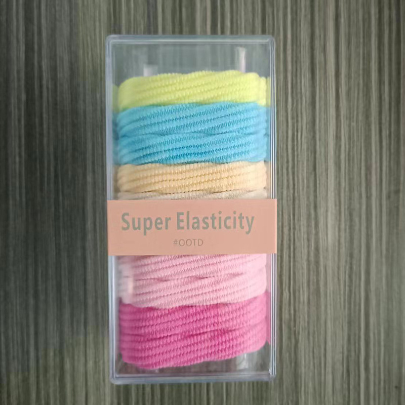 Diadema sin costuras tocado accesorios para el cabello banda para el cabello estilo coreano femenino Cola de Caballo corbata pelo no duele banda de goma elástica pelo cuerda al por mayor