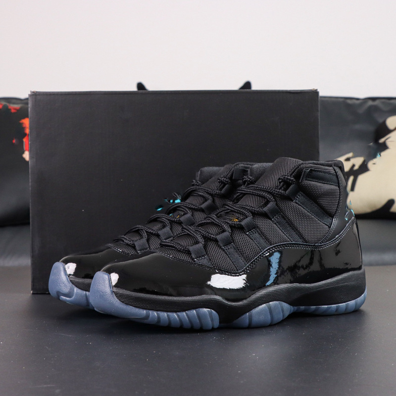 High-top AJ11 Gamma Blue basketball shoes, featuring a patent leather finish and carbon plate, men's athletic shoes, retro street style, versatile for couples High-top AJ11 Gamma Blue basketball shoes, featuring a patent leather finish and carbon plate, men's athletic shoes, retro street style, versatile for couples
