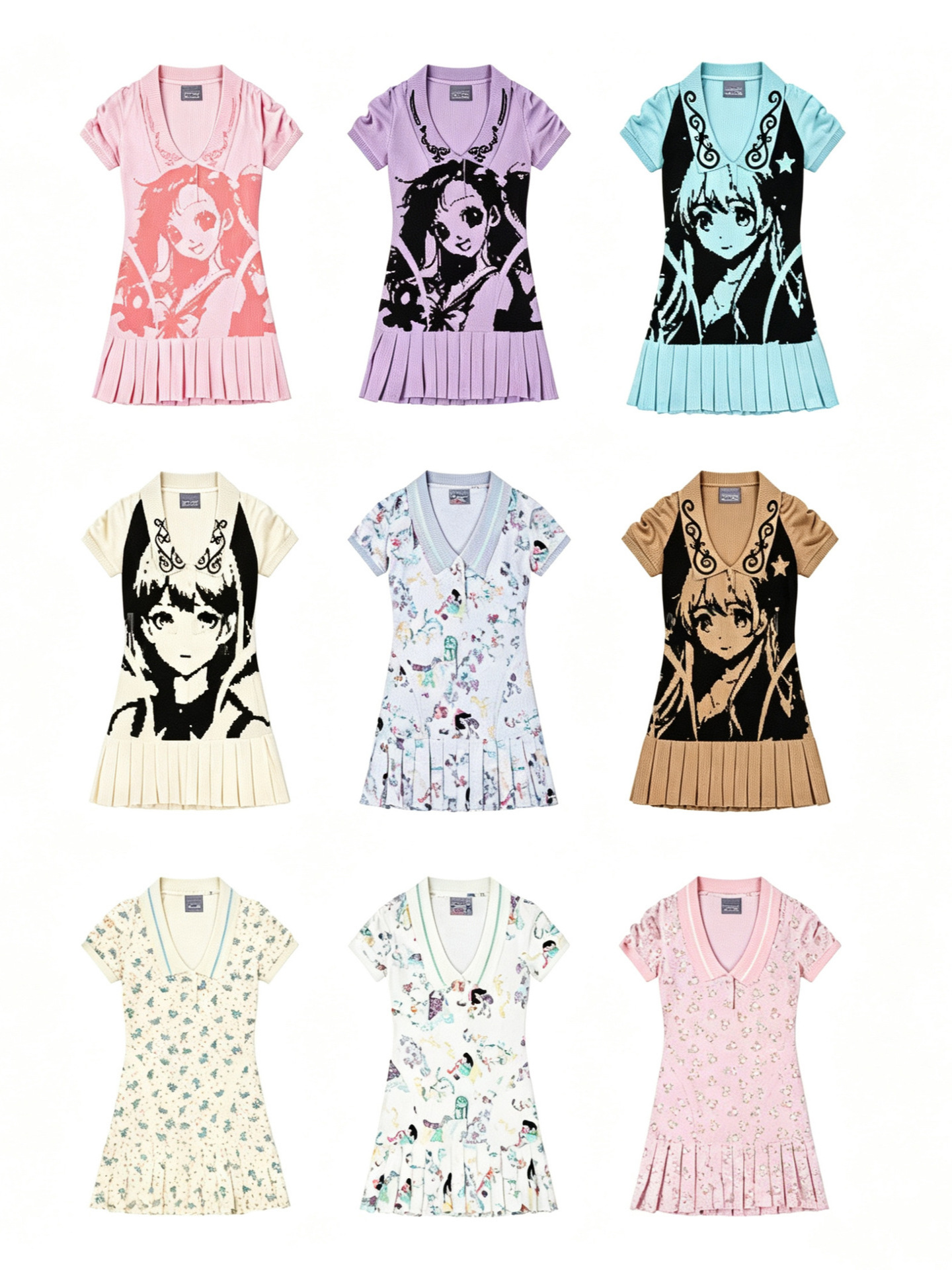 Ashley Williams new color block cute cartoon graffiti print design…