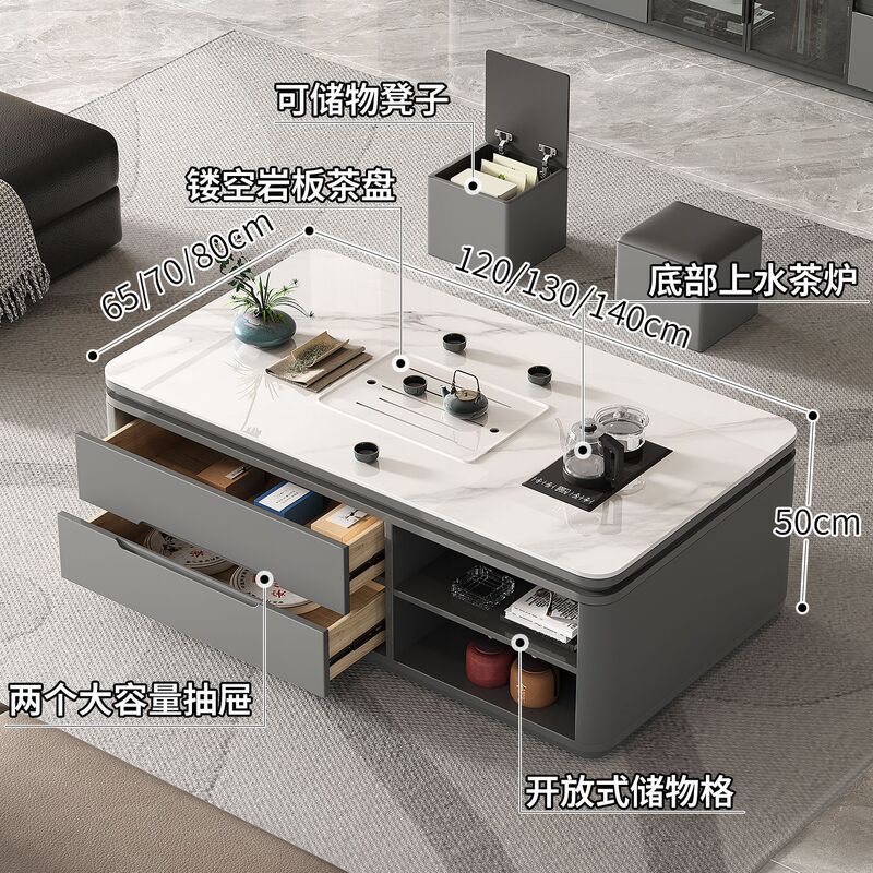 2025 新しいモダンなスレートカンフーティーテーブル家庭用ティーテーブルセットとオフィスティーテーブルのセット|undefined