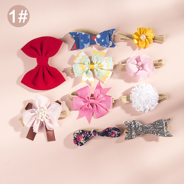 Children's Nylon Bow Headband Set display picture 24