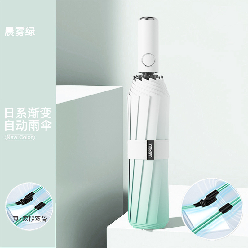 alto valor facial totalmente automático sol y lluvia doble paraguas plegable refuerzo a prueba de viento paraguas de doble espesor paraguas para hombres y mujeres paraguas de sol grande