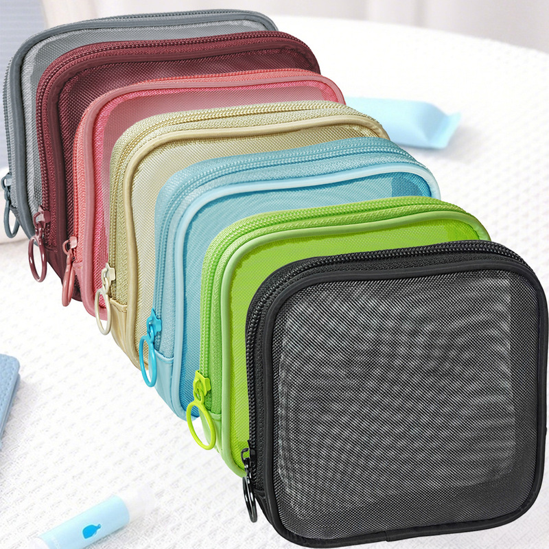 Mesh Makeup Bag Lipstick Storage Bag Makeup Pouch for Women Portable Mini Travel Data Cable Small Storage Bag Mesh Makeup Bag Lipstick Storage Bag Makeup Pouch for Women Portable Mini Travel Data Cable Small Storage Bag