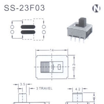 供应开关 可制定拨动开关加 工 来图加 工SS-23F03波动开关