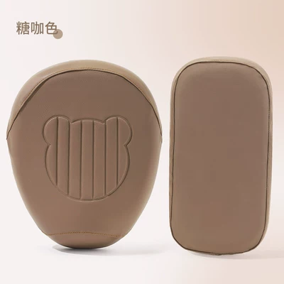 Electric car cushion, Sun-Proof Electric Bike Seat Cover - embossed-bear-front-seat-cover-rear-seat-cover-sugar-brown