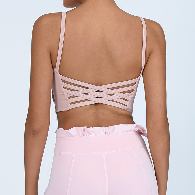 Europa y los Estados Unidos lu lu desnudo transfronterizo yoga bra mujer antichoque reunido deportivo de belleza de espalda ropa interior secada rápida