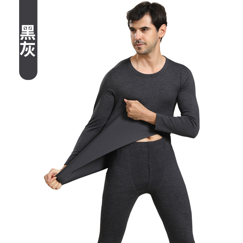 고디 벨벳 세트 남성용 블랙과 그레이